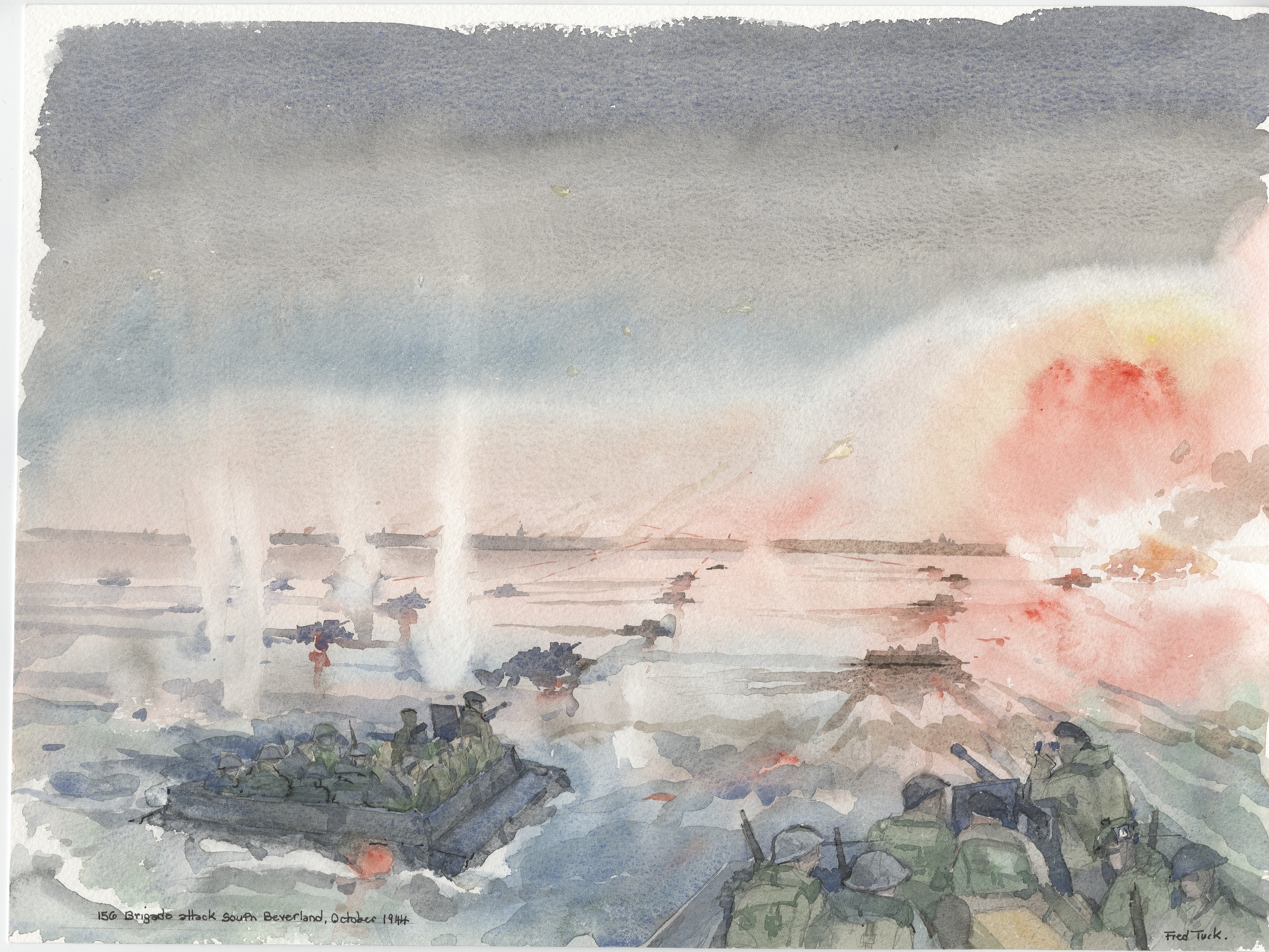 Image of painting for the Battle of the Scheldt 1944